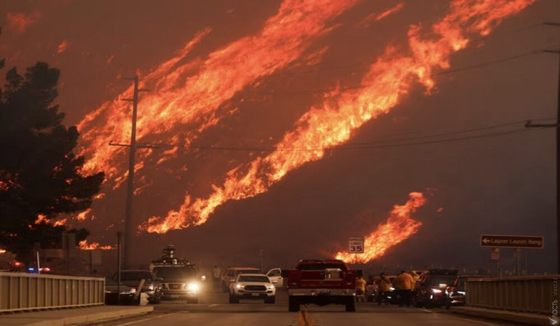 Massive brush fire breaks out near Los Angeles