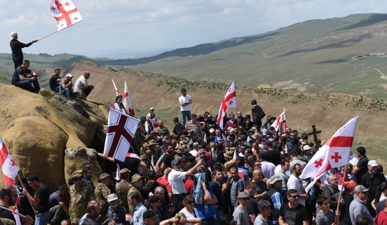 Protest on Georgia-Azerbaijani border