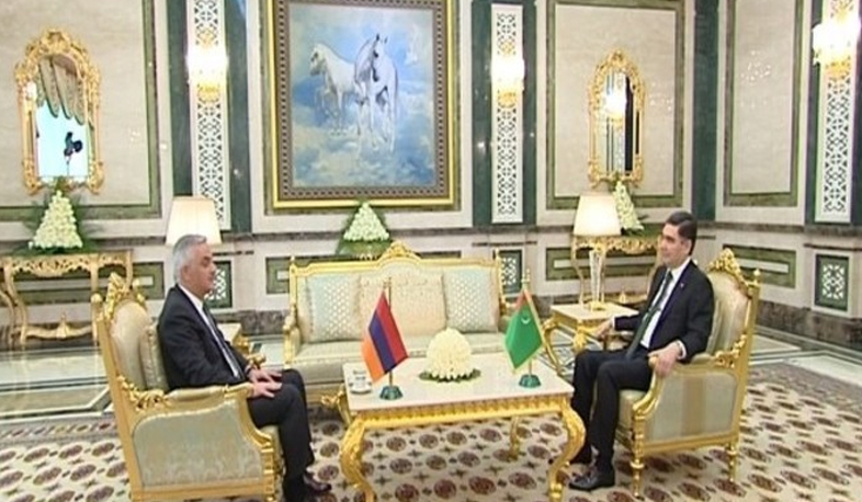 Armenian Deputy PM meets Turkmenistan President