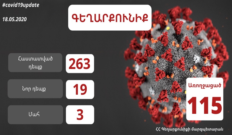 Գեղարքունիքում հաստատվել է կորոնավիրուսի 19 նոր դեպք, ապաքինվել է 7 քաղաքացի. մարզպետ