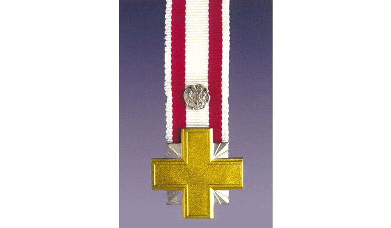 A group of servicemen were presnted to be awarded the Order of the "Battle Cross" of the 2nd degree