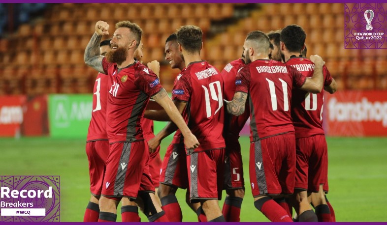 World Cup official Twitter page on historical achievement of Armenian team