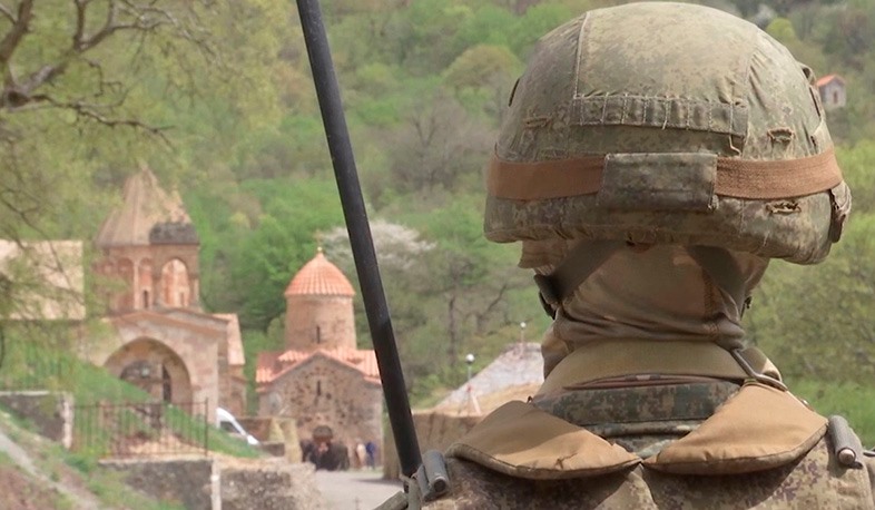 Russian peacekeepers cleared 5 ha of the farmland at the outskirts of the settlement Karmir Shuka and escorted the pilgrims to the monasteries Amaras and Dadivank