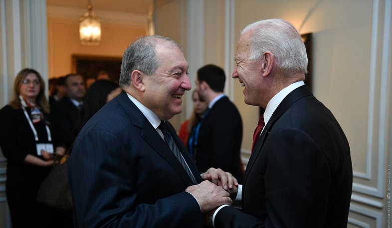 Armen Sarkissian sent a congratulatory message to US President Joseph Biden