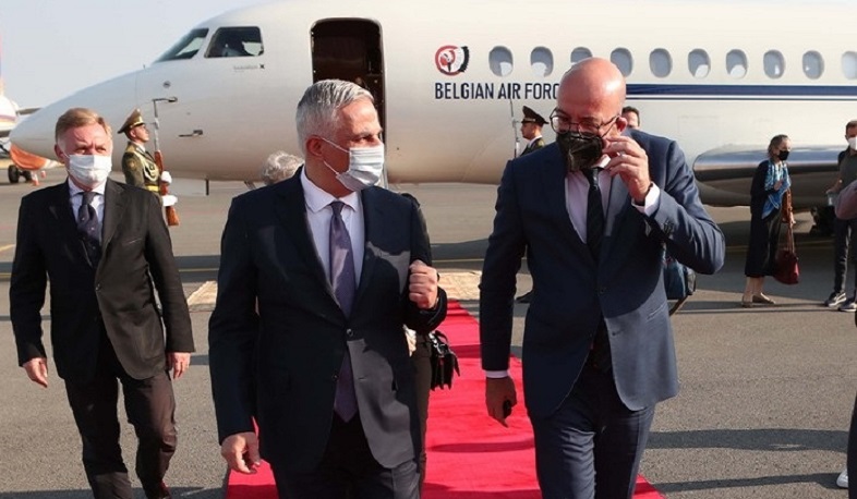 President of the European Council Charles Michel arrives in Armenia