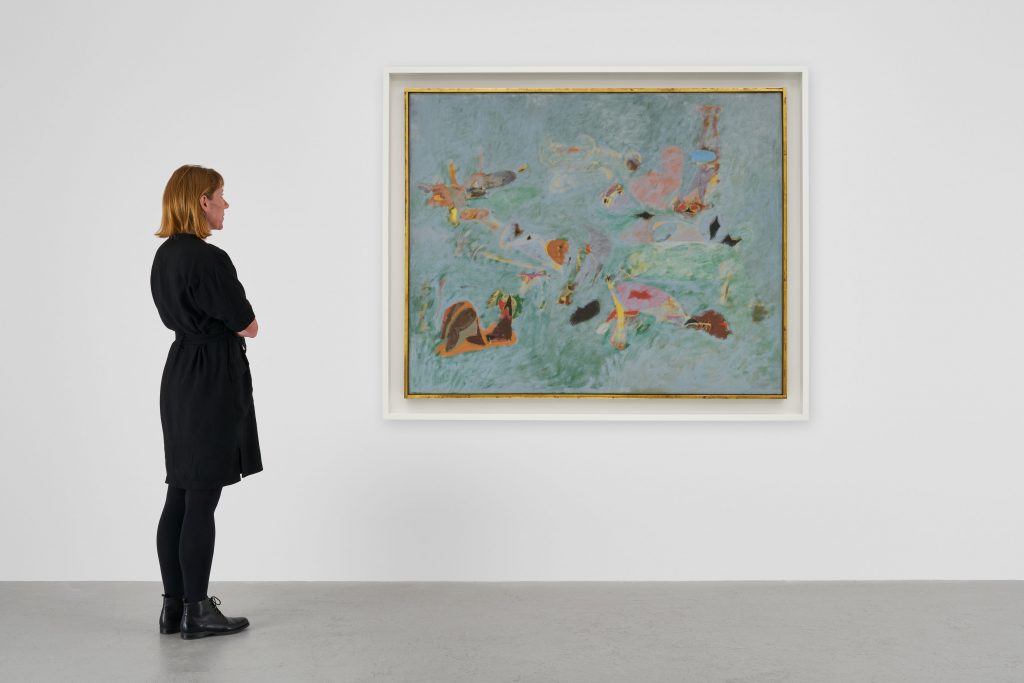 During routine maintenance, conservators discovered unknown Arshile Gorky painting hidden behind work on paper