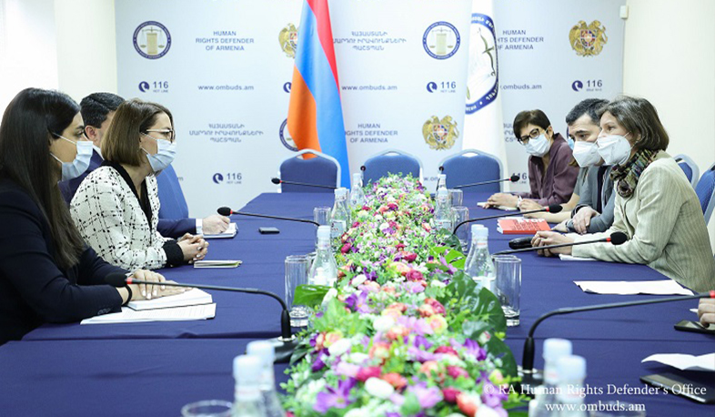 Human Rights Defender of Armenia and Head of CoE Yerevan Office discusses internationally accepted approaches to protection of human rights in security issues