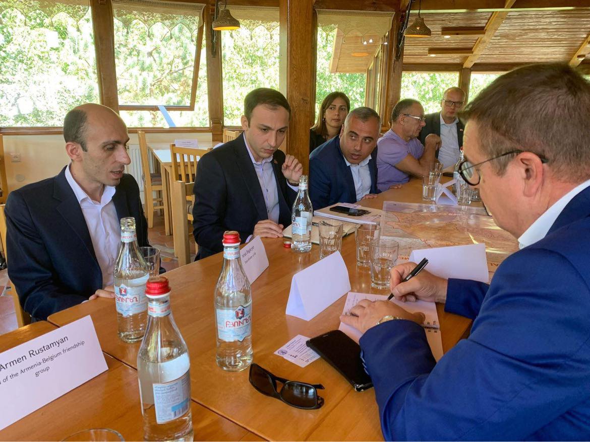 Artak Beglaryan and Gegham Stepanyan presented Azerbaijani war crimes to Belgian parliamentarians