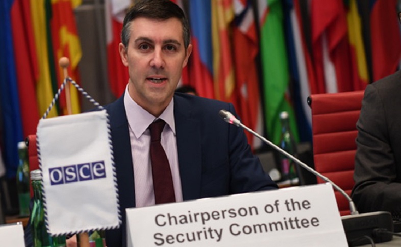 UK Ambassador to OSCE Neil Bush expresses concern regarding disruptions to the Lachin Corridor and the associated humanitarian consequences