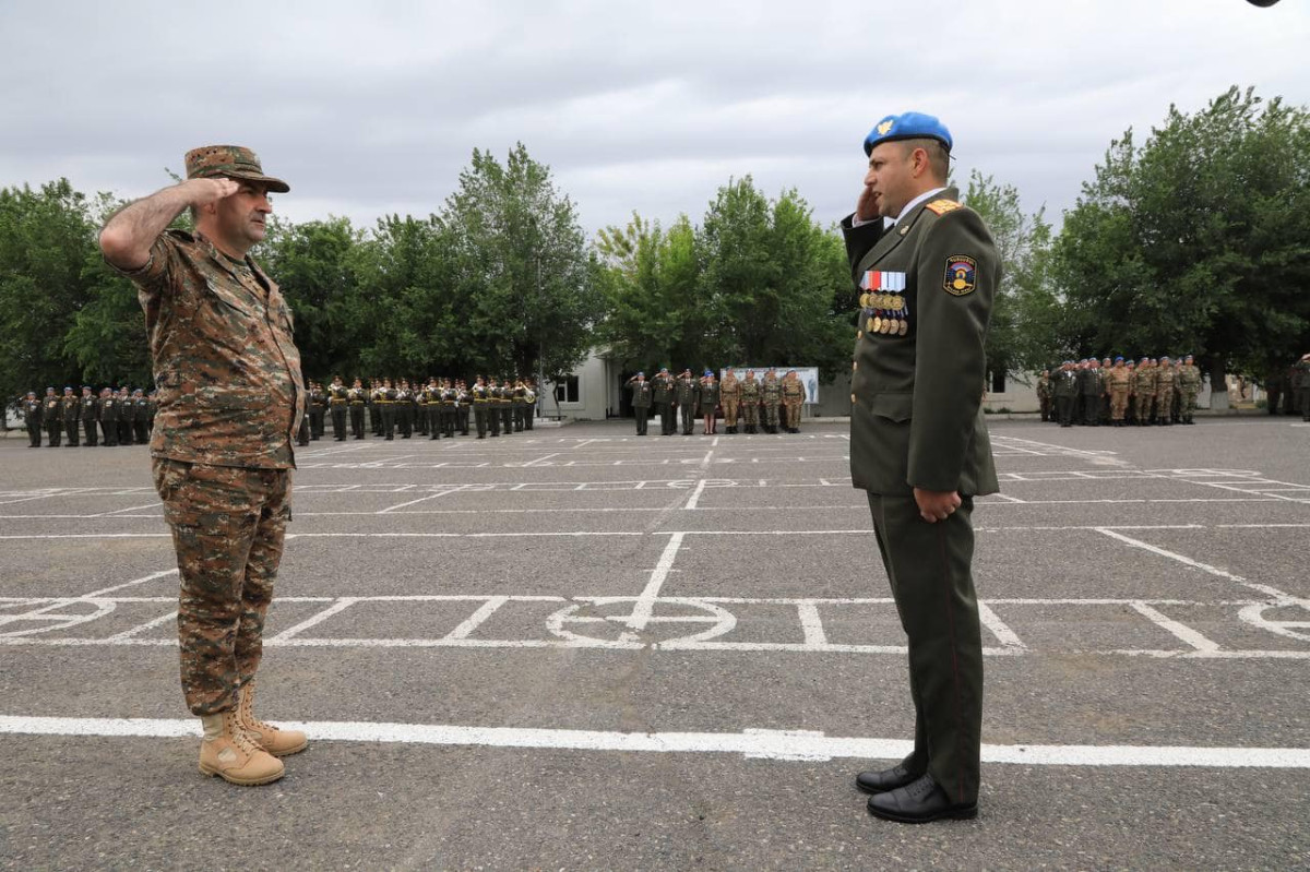 Ermənistan SQ BQ rəisi Müdafiə Nazirliyinin sülhməramlı qüvvələrinin briqadasına baş çəkib