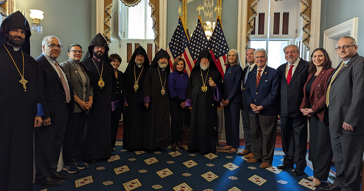 Aram I raises ethnic cleansing of Nagorno-Karabakh's Armenian Christians with U.S. House Speaker Mike Johnson