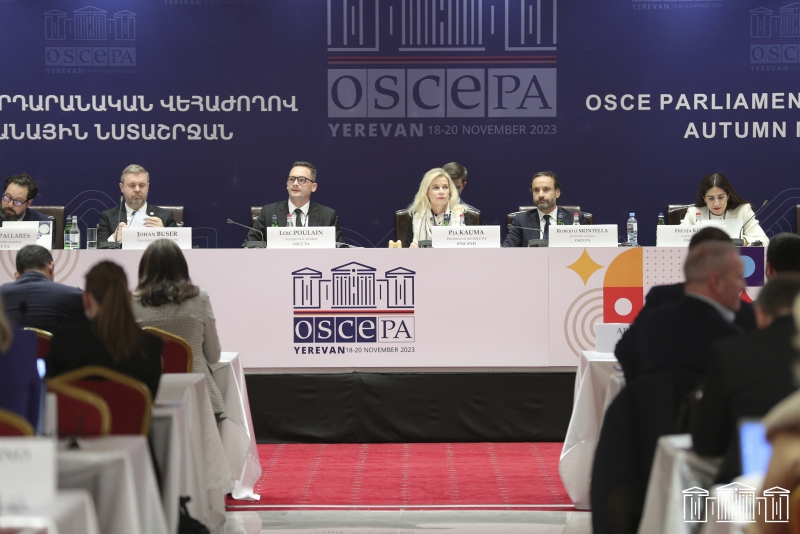 November 18-20 OSCE PA Autumn Meeting is going on in Yerevan