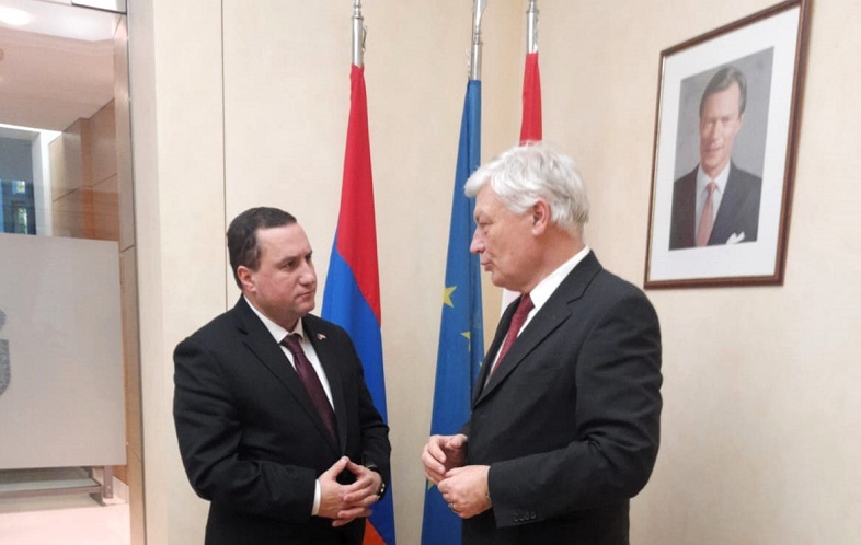 Ambassador Balayan drew attention of Luxembourg authorities to tendency of Azerbaijan to abandon agreements