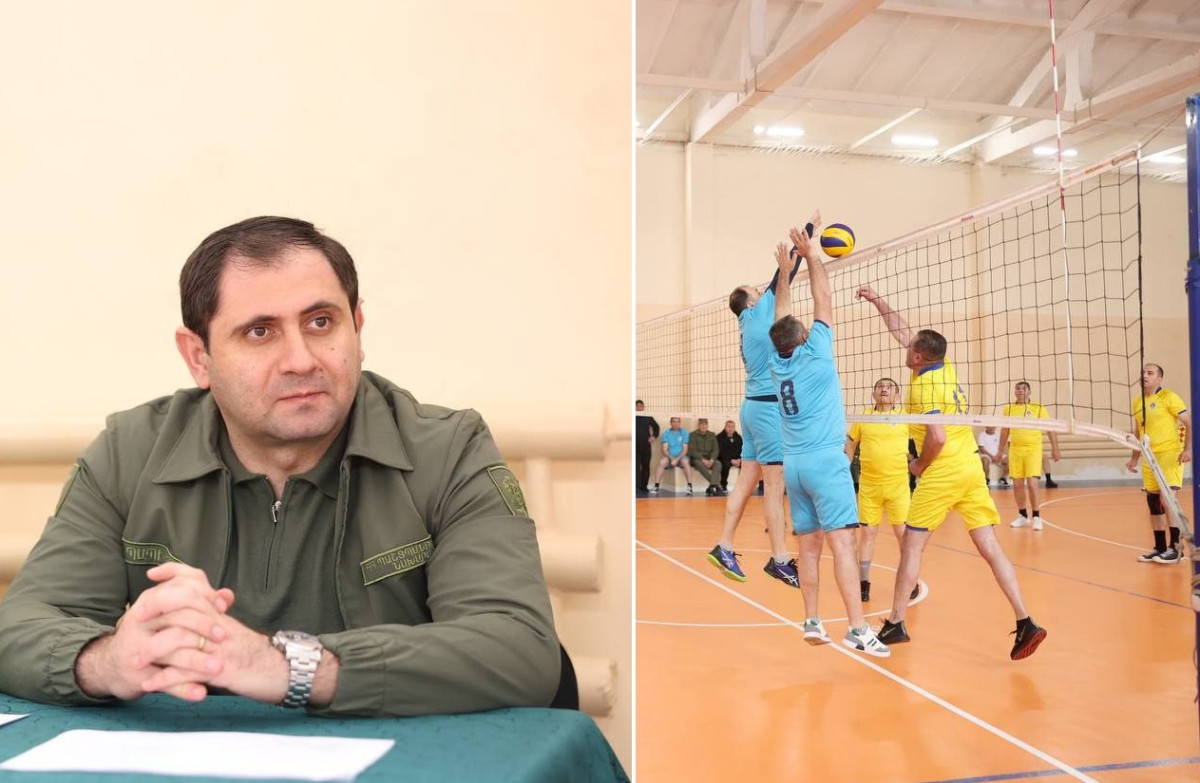ՀՀ ՊՆ վարչական համալիրում անցկացվող վոլեյբոլի առաջնությանը ներկա է եղել Սուրեն Պապիկյանը