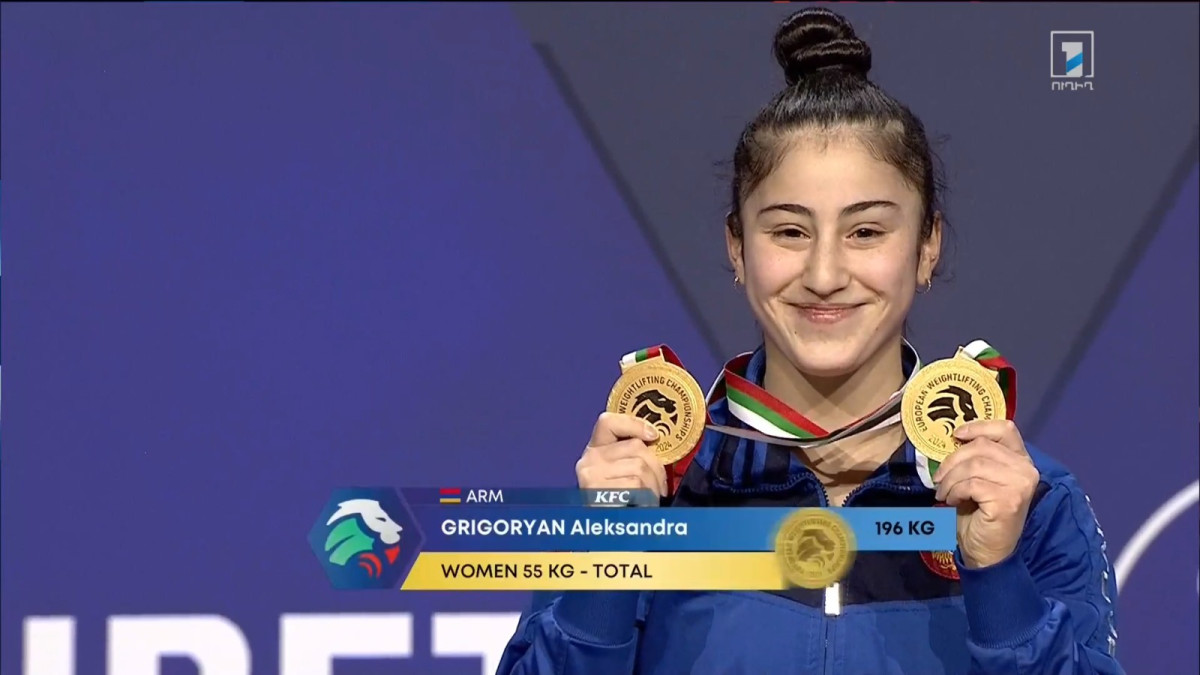 19-year-old Alexandra Grigoryan, European senior weightlifting champion