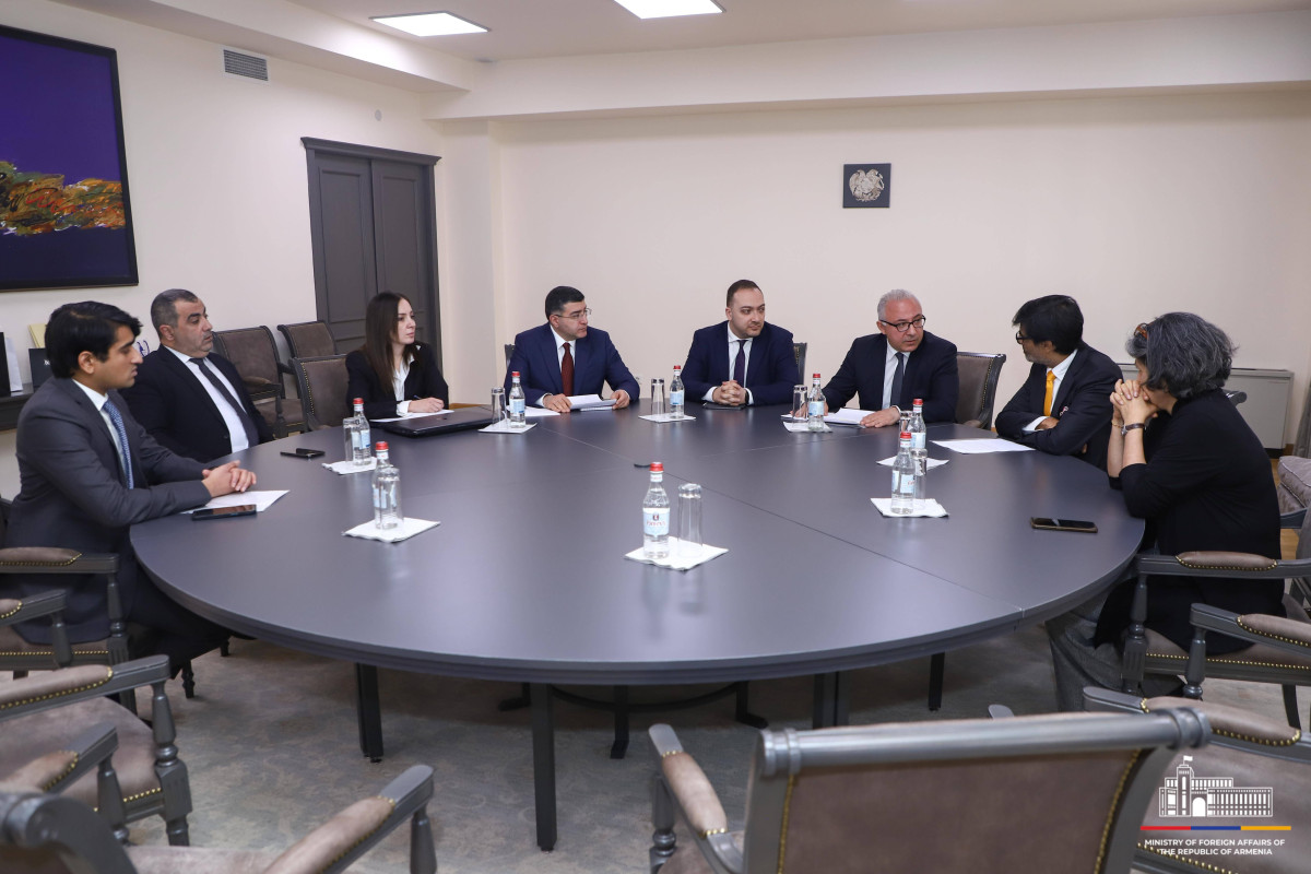 Meeting of Deputy Foreign Minister of Armenia with President of premier Indian think tank 'Observer Research Foundation' (ORF)
