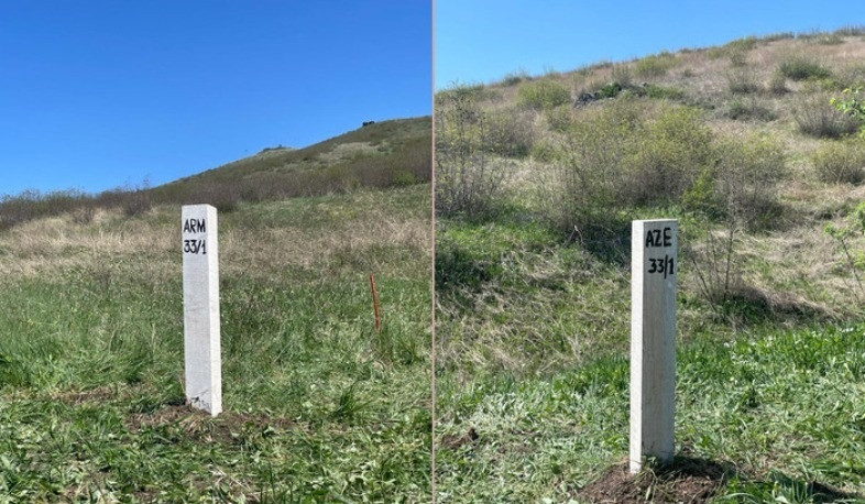 Ermənistanla Azərbaycan arasında mayın 6-dək 40 sərhəd dirəyi quraşdırılıb