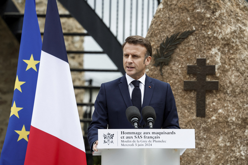 Macron pays tribute to French city destroyed by Normandy bombings
