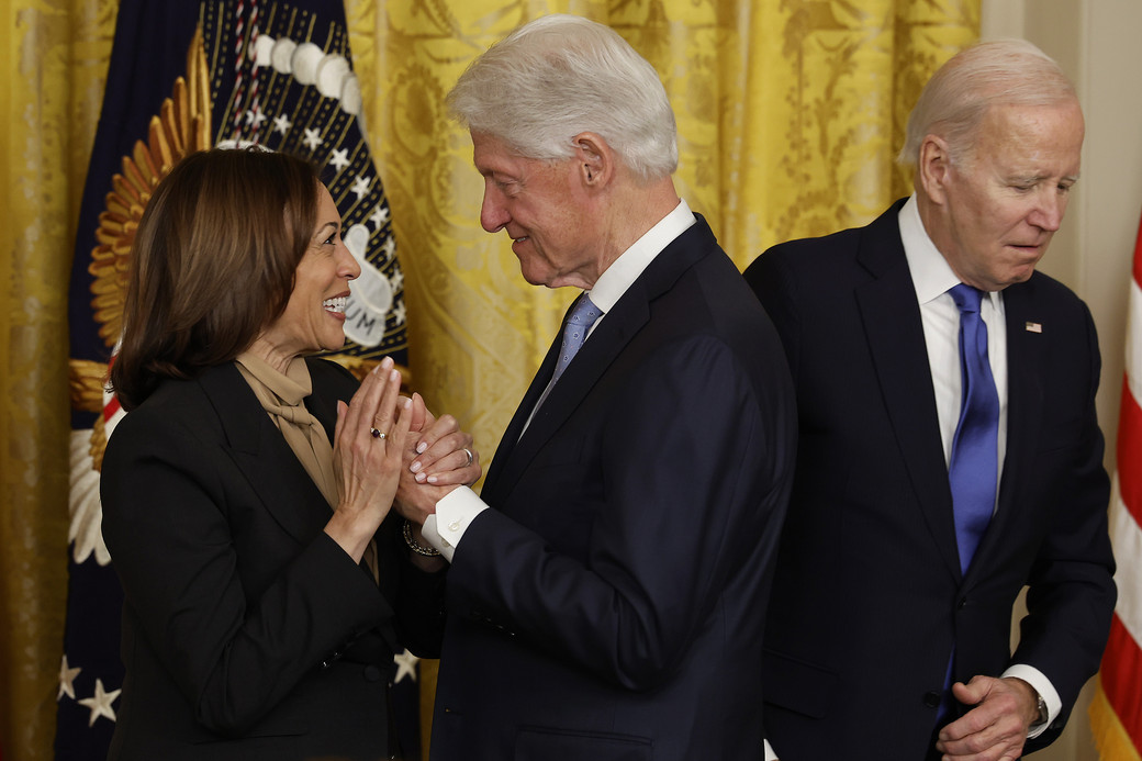 Bill and Hillary Clinton expressed support for candidacy of Vice President Harris for post of US President