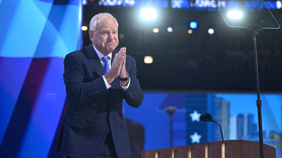 Tim Walz accepts VP nomination on third day of Democratic convention