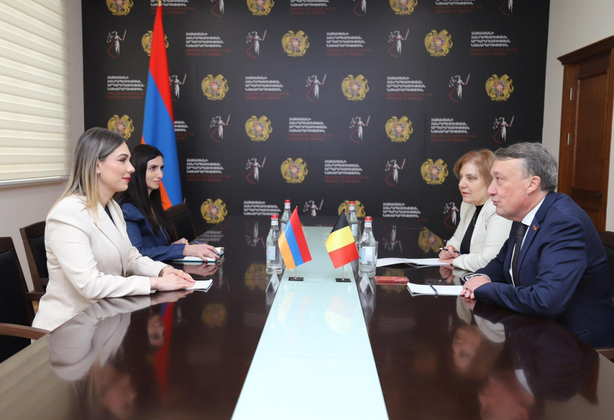 Անդրադարձ է եղել իրավական փոխօգնության ոլորտում հաջողված համագործակցությանը. արդարադատության նախարարն ընդունել է Բելգիայի դեսպանին