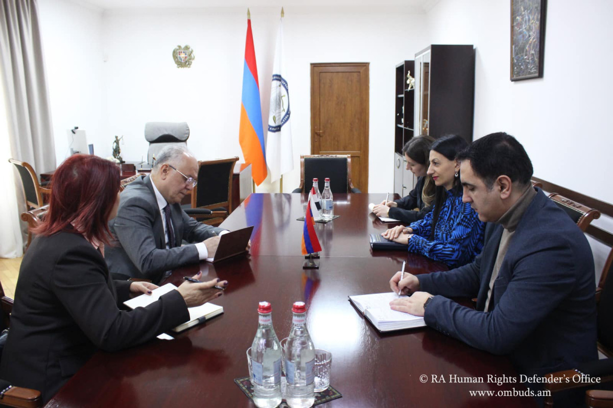 ՄԻՊ-ը և Իրաքի դեսպանության գործերի ժամանակավոր հավատարմատարը քննարկել են մարդու իրավունքների ոլորտում առկա մարտահրավերները