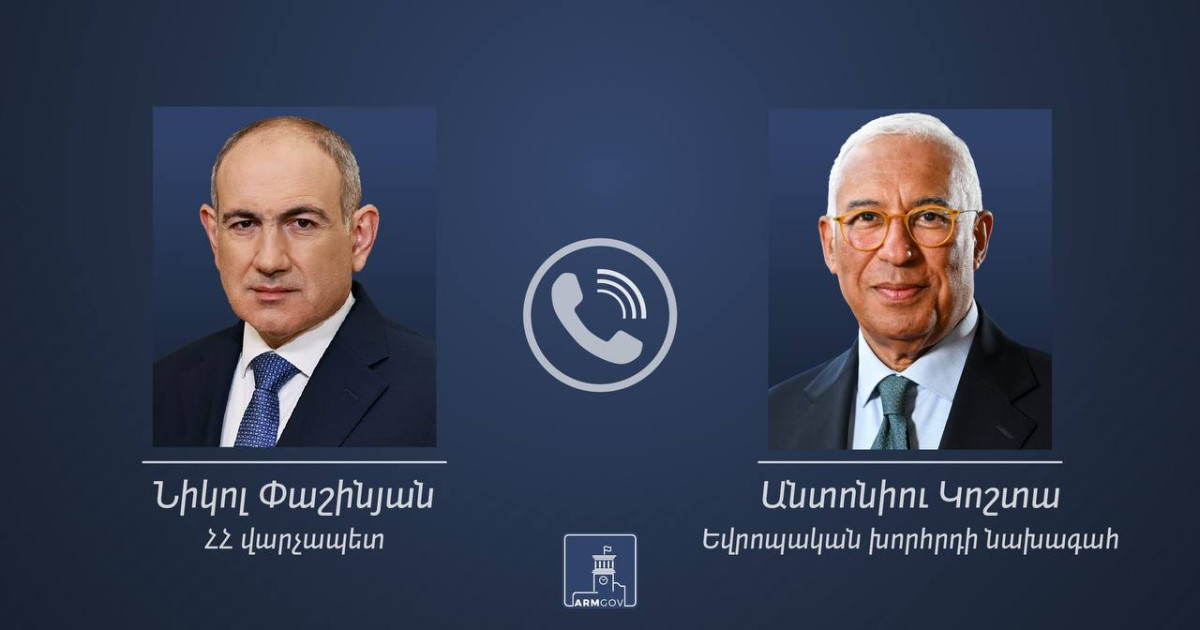 Nikol Pashinyan holds telephone conversation with Antonio Costa