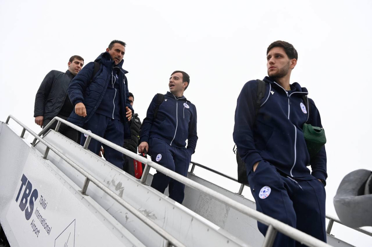 Armenia's national football team arrives in Tbilisi: photos