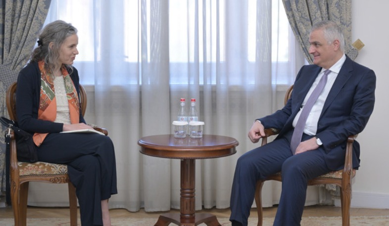Mher Grigoryan and Magdalena Grono discussed border delimitation process