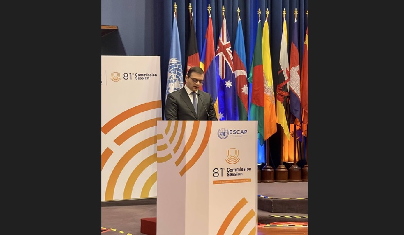 ԱԳ փոխնախարարը ՄԱԿ-ի Ասիա-խաղաղօվկիանոսյան տարածաշրջանի հանձնաժողովին է ներկայացրել «Խաղաղության խաչմերուկ» հայեցակարգը