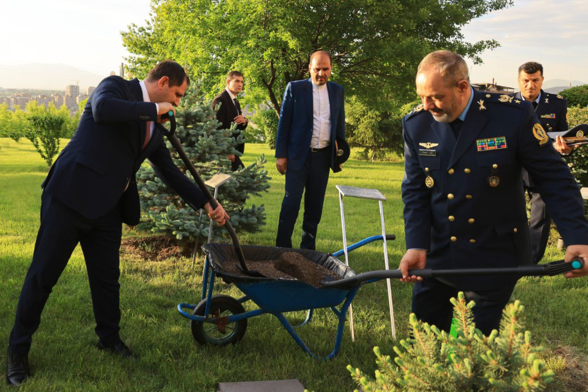 Aziz Nasirzadeh planted nominal fir tree in territory of Armenia's Ministry of Defense administrative complex