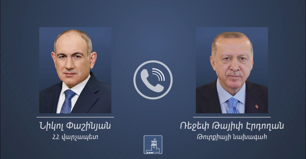 Nikol Pashinyan and Recep Tayyip Erdoğan hold telephone conversation