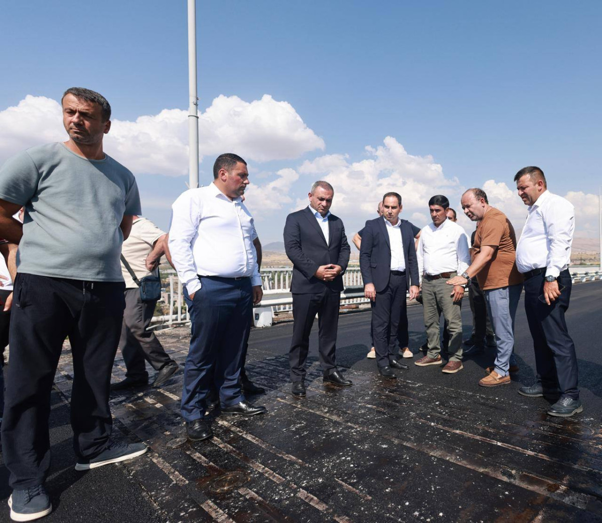 Դավիթ Խուդաթյանը հետևել է  Նոր Հաճնի կամրջի շինարարական աշխատանքների ընթացքին