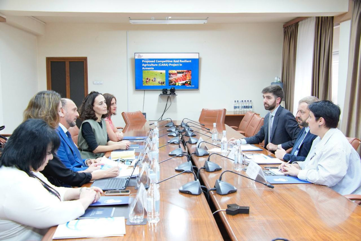 Քննարկվել են Համաշխարհային բանկի աջակցությամբ իրականացվելիք «Մրցունակ և դիմակայուն գյուղատնտեսություն» ծրագրին առնչվող հարցեր