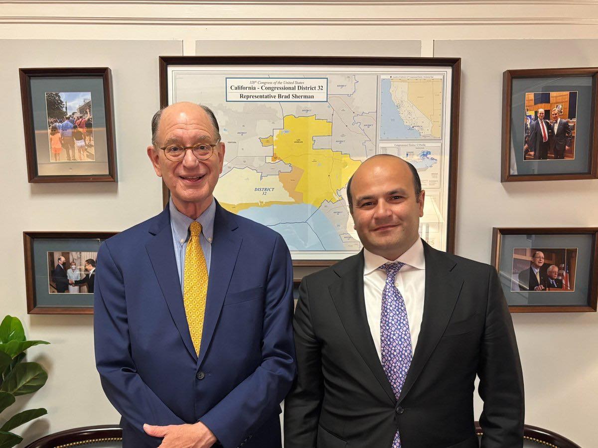 Narek Mkrtchyan, Brad Sherman discuss potential launch of USA-Armenia direct flight