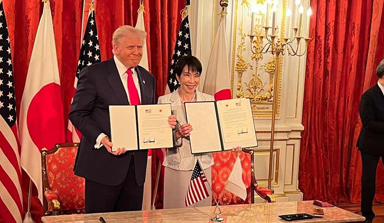 Трамп и японский премьер подписали соглашение о пути к золотому веку в отношениях