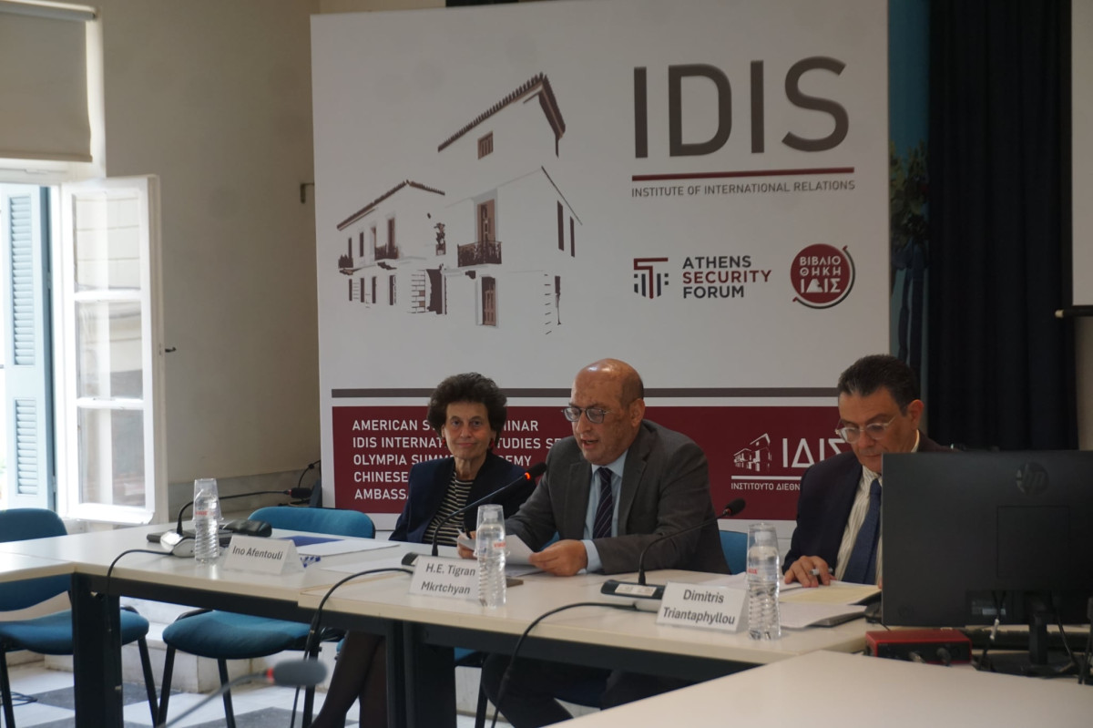 Armenian Ambassador to Greece presented documents signed in Washington and their significance at Institute of International Relations