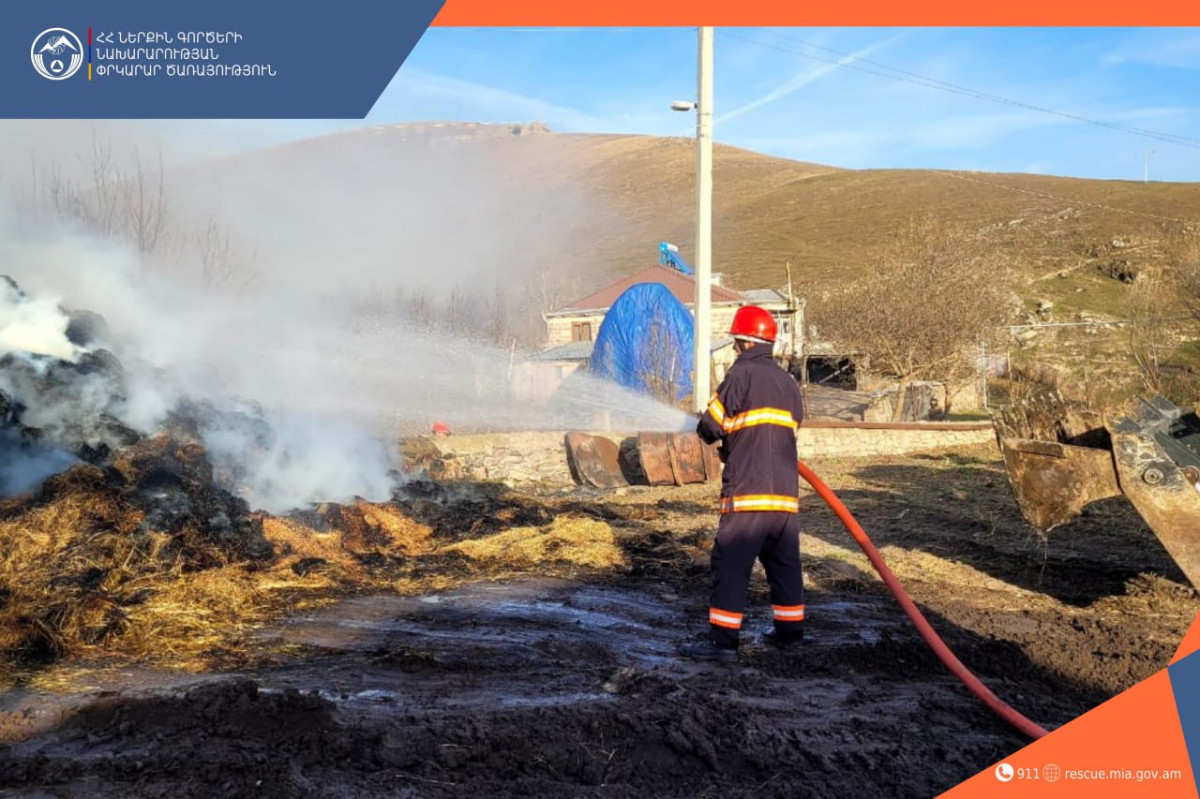 Ձորամուտ գյուղում այրվել է 740 հակ անասնակեր