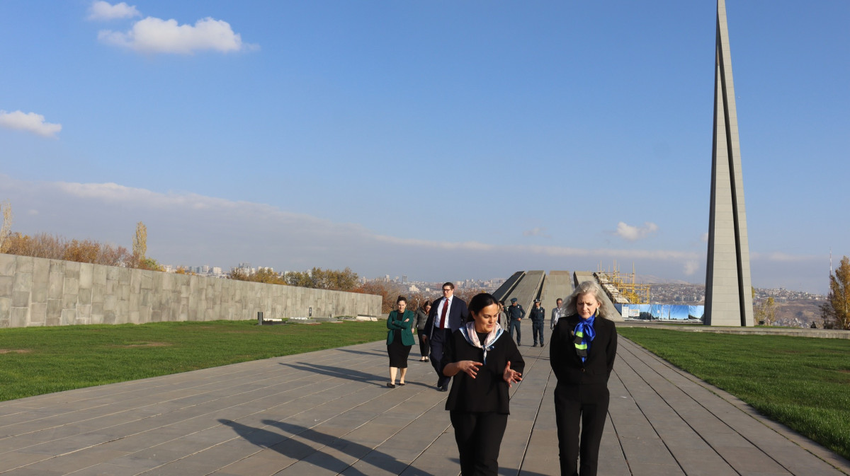 US Under Secretary of State Allison Hooker visits Armenian Genocide Memorial