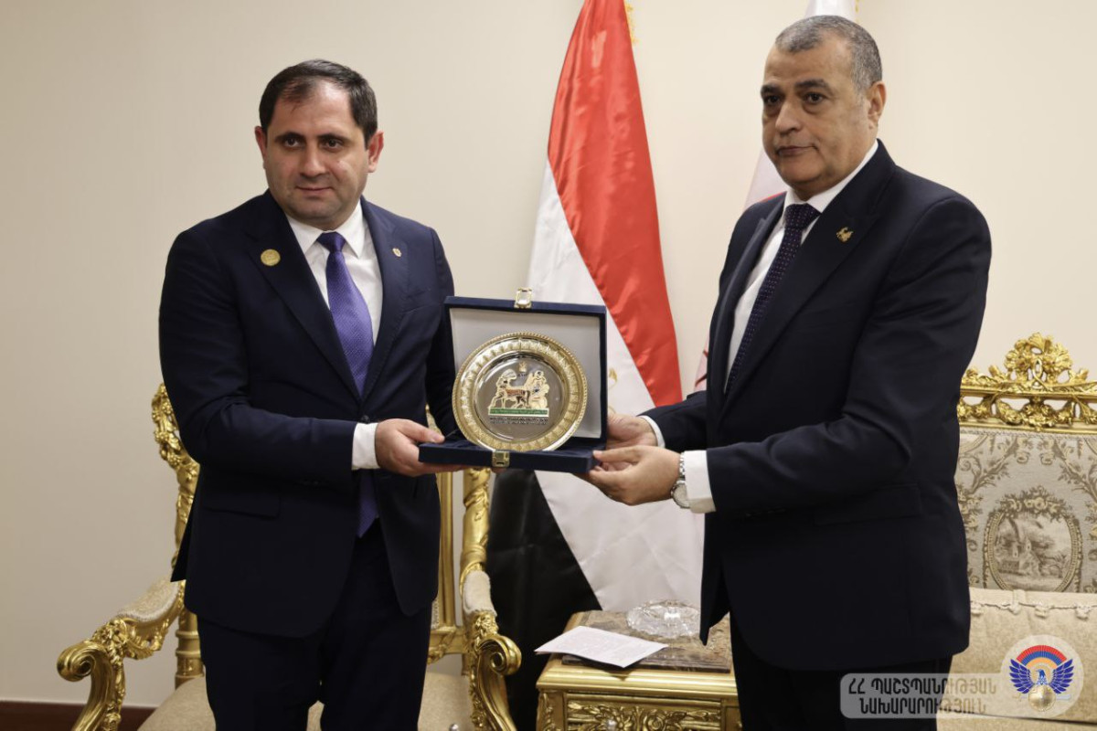 Armenia’s Defence Minister, Minister of State for Military Production of Egypt focus on military-technical cooperation