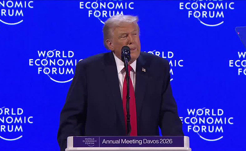 During a speech in Davos, Trump again addressed Armenia–Azerbaijan settlement