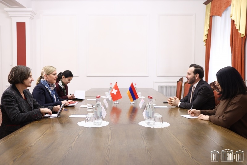 Hayk Konjoryan, Swiss Ambassador discuss issues regarding regional developments