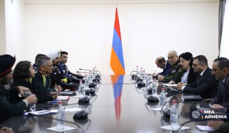 ԱԳՆ-ում ընդունել են Հնդկաստանի պաշտպանության ուժերի շտաբի պետի պատվիրակությանը