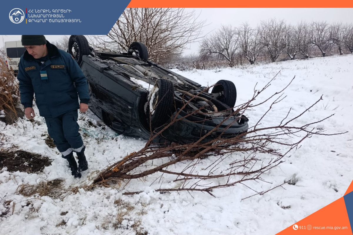 Ավտովթար Երևան-Երասխ ավտոճանապարհին՝ Արարատ բնակավայրի հատվածում․ տուժածներ չկան