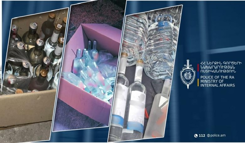 Արփունք գյուղի բնակիչը զբաղվում էր կեղծ օղիների վաճառքով. Վարդենիսի ոստիկանների բացահայտումը