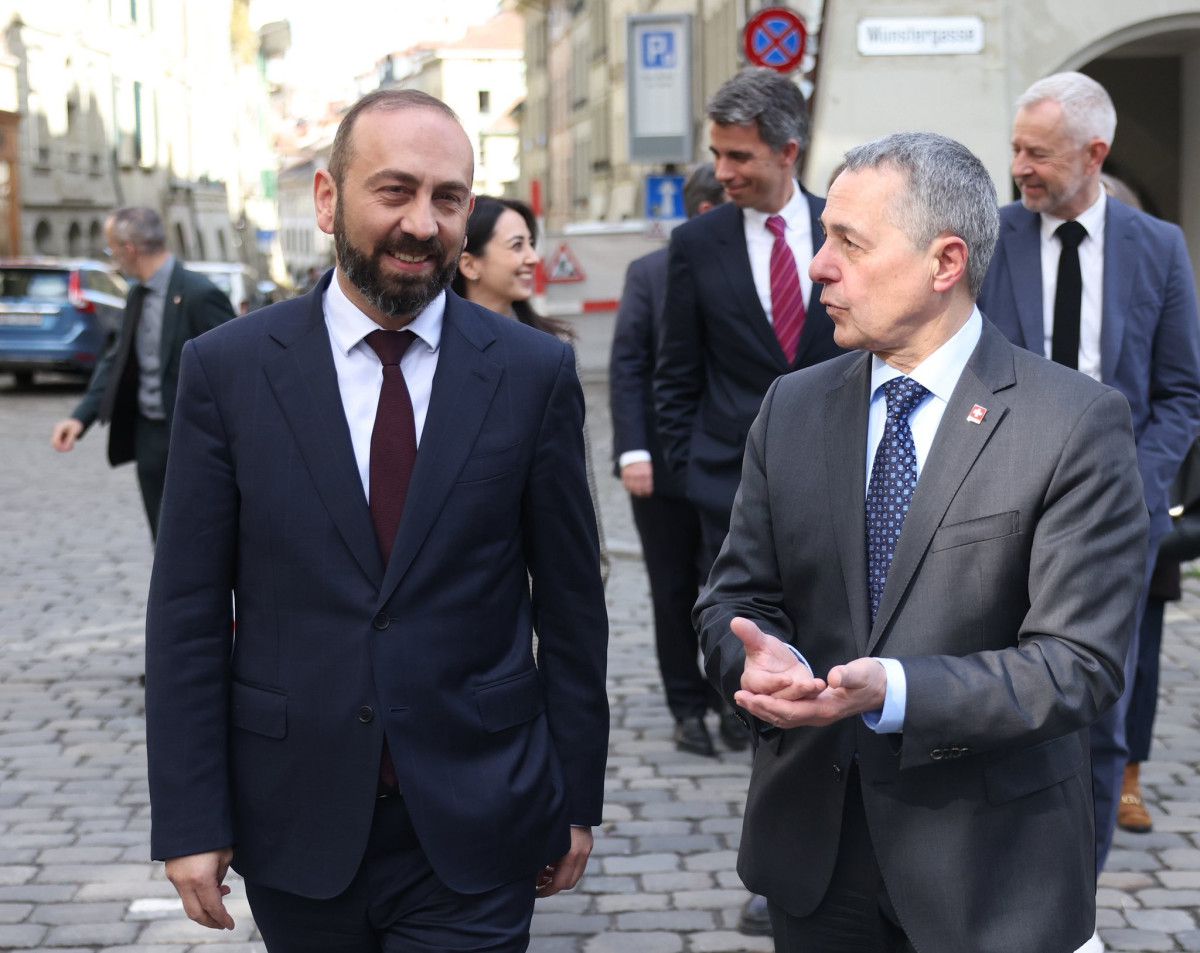 Ararat Mirzoyan and Ignazio Cassis took a short walk in historical part of Bern