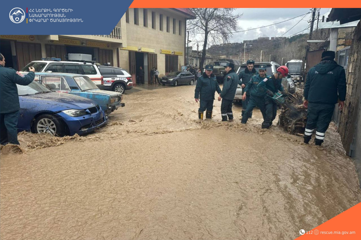 Կապանում հորդառատ անձրևների հետևանքով փլուզվել է սելավատարի պատնեշը․ փրկարարները իրականացնում են համապատասխան աշխատանքներ