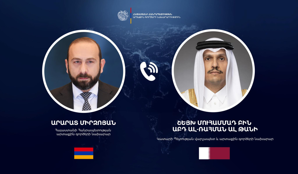ER Xİ naziri Qətər Baş Naziri ilə telefon danışığında Ermənistanın regional sabitlik və sülh naminə səylərə prinsipial dəstəyini vurğulayıb