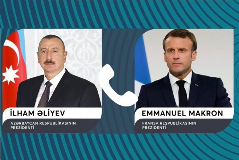 Emmanuel Makron İlham Əliyevlə telefon danışığı aparıb