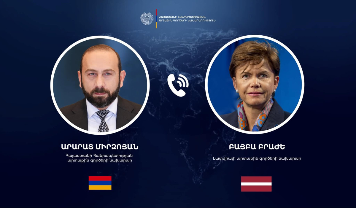 Latviya Xİ naziri Ararat Mirzoyanı parlament seçkilərində Mülki Müqaviləsi Partiyasının qələbəsi münasibətilə təbrik edib